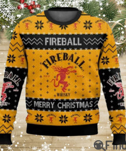 Fireball Cinnamon Whisky Ugly Christmas Sweater