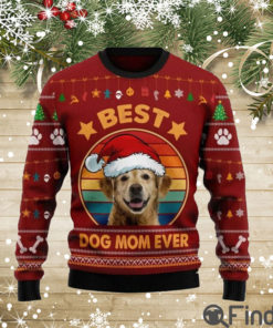 Golden Retriever Best Dog Mom Ever Ugly Christmas Sweater