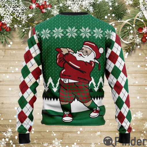 Golfer Santa Claus Ugly Christmas Sweaters