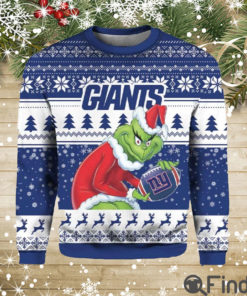 Grinch Giants Christmas Ugly Sweater Hoodie