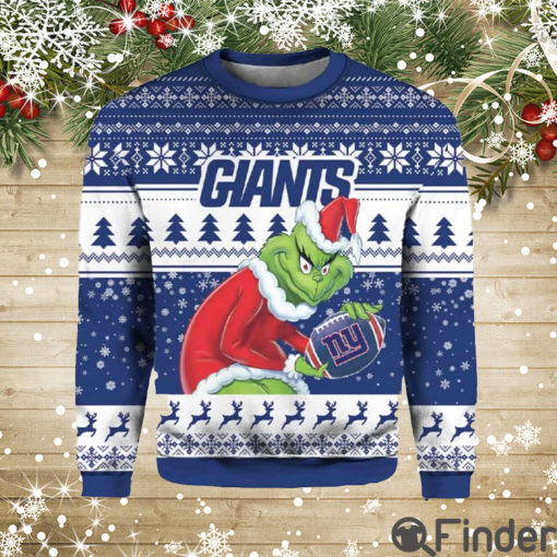 Grinch Giants Christmas Ugly Sweater Hoodie