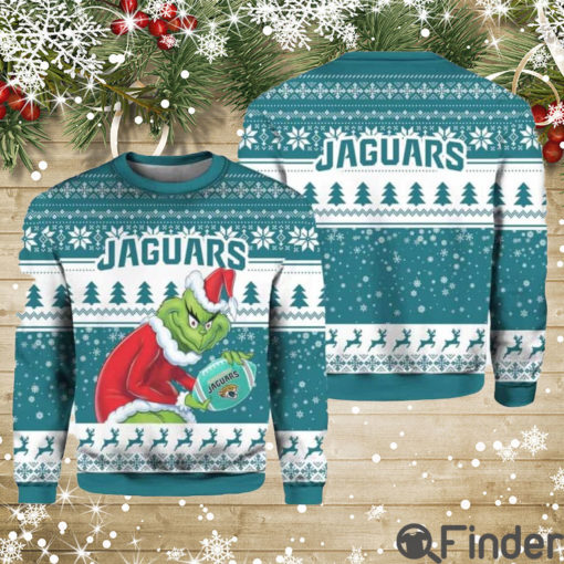 Grinch Jaguars Ugly Christmas Sweater