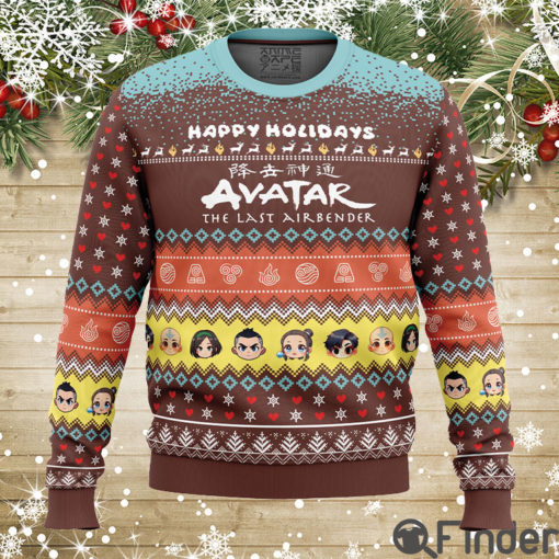 Happy Holidays Avatar The Last Airbender Ugly Christmas Sweater