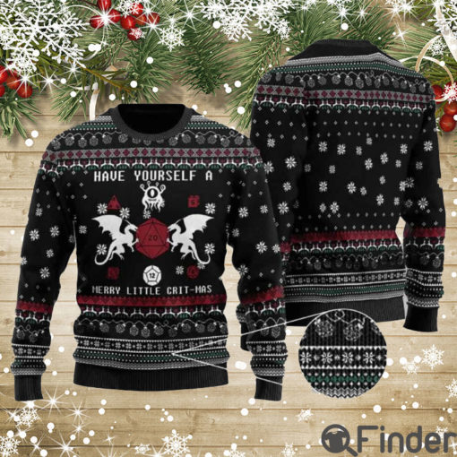 Have Yourself a Merry Little Crit Mas Christmas Ugly Sweater