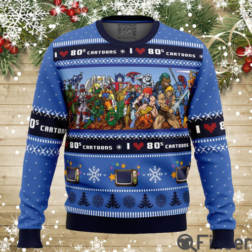 I love the 80s Cartoons Christmas Sweater