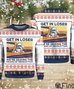 Karl Marx Get In Loser Ugly Christmas Sweater