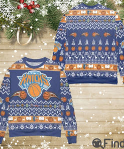 Knicks Basketball Team Ugly Christmas Sweater