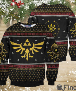 Legend Of Zelda Triforce Ugly Christmas Sweater Perfect Holiday Gift