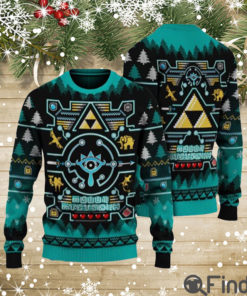 Legend Of Zelda Ugly Sweater, Sheikah Eye Triforce Symbol Legend Of Zelda Sweater 2023