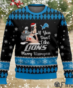 Lions Football Merry Kissmyass Ugly Christmas Sweater