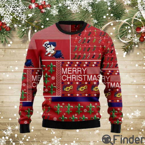 Louisiana Merry Christmas Ugly Sweater