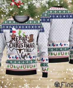 Merry Christmas from Texas Y'all Ugly Christmas Sweater Hoodie
