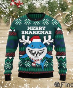 Merry Sharkmas Christmas Ugly Sweater