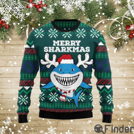 Merry Sharkmas Christmas Ugly Sweater