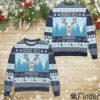 Miller Lite Drinker Bells Drinking All The Way Ugly Christmas Sweater