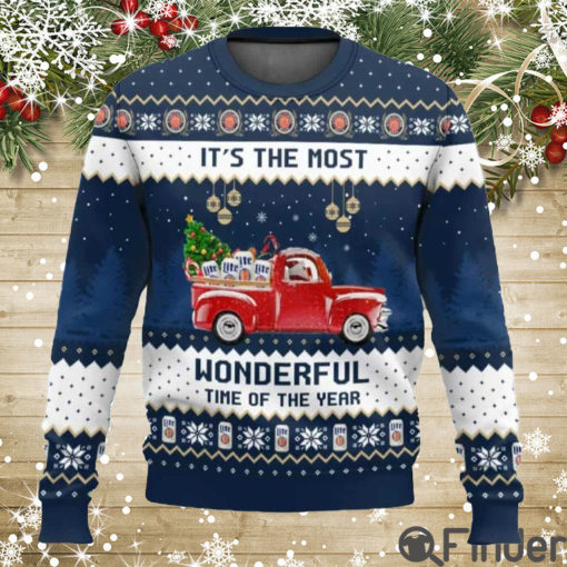 Miller Lite It’s The Most Wonderful Time For A Beer Ugly Christmas Sweater