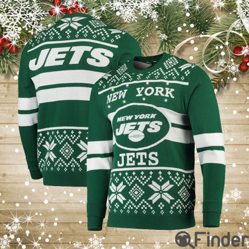 New York Jets Light Up Ugly Christmas Sweater