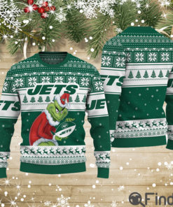 New York Jets The Grinch NFL Christmas Full Print Ugly Sweater