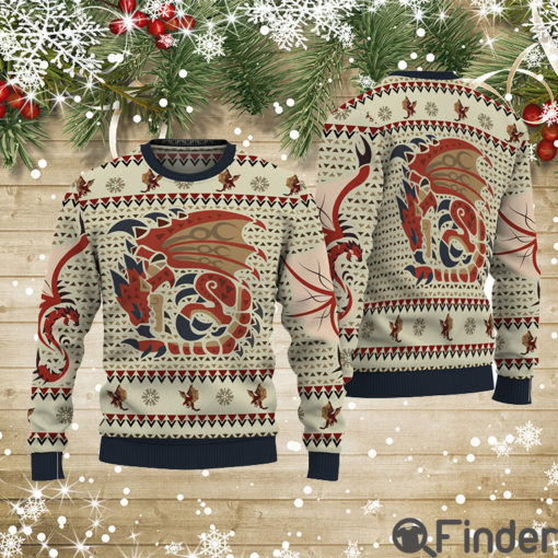 Rathalos Monster Hunter Ugly Christmas Sweater Gift For Xmas