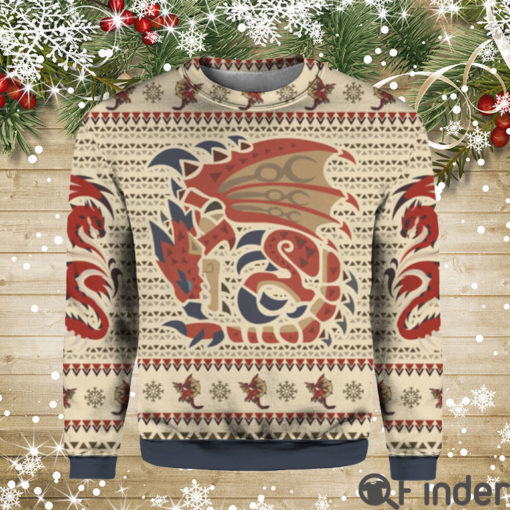 Rathalos Monster hunter ugly Christmas sweater