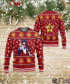 Sailor Mars Knitted Ugly Christmas Sweater Sailor Moon Anime Xmas