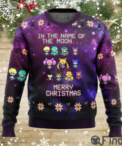 Sailor Moon Ugly Christmas Sweater Merry Xmas