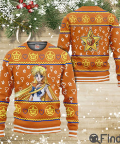 Sailor Venus Knitted Ugly Christmas Sweater Sailor Moon Anime Xmas