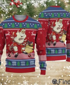 Santa Claus Ice Hockey Ugly Christmas Sweater