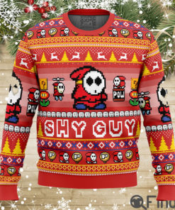 Shy Guy Super Mario Bros Ugly Christmas Sweater