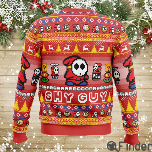 Shy Guy Super Mario Bros Ugly Christmas Sweaters