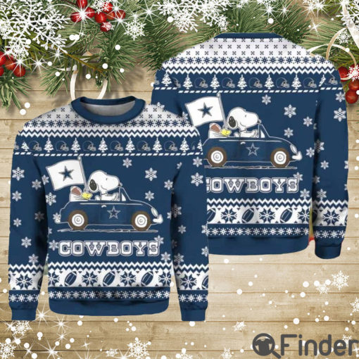 Snoopy Cowboys Christmas Ugly Sweater