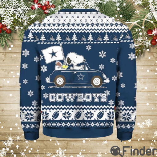 Snoopy Cowboys Christmas Ugly Sweater Hoodie