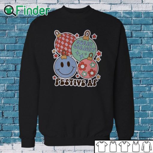 Sweatshirt Festive As Fuck Retro Christmas Shirt