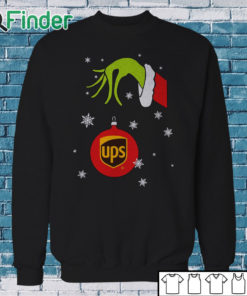 Sweatshirt Grinch Hand holding Ornament Walgreens Snowflake Christmas Sweater