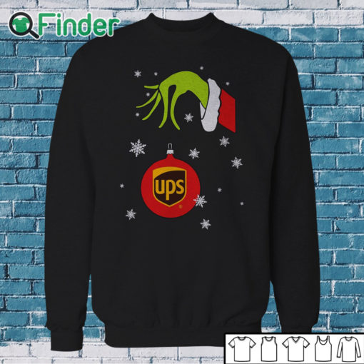 Sweatshirt Grinch Hand holding Ornament Walgreens Snowflake Christmas Sweater