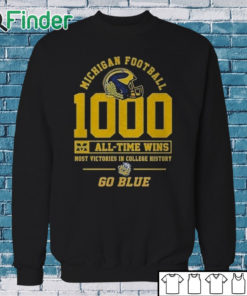 Sweatshirt Michigan Wolverines T Shirt All Time Wins Most Victories In College History Go Blue