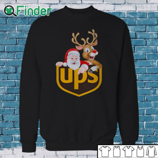 Sweatshirt Santa Claus and Reindeer UPS Christmas sweater