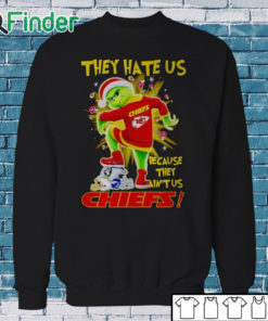 Sweatshirt Santa Grinch stomp they hate us because they ain't us Kansas City Chiefs shirt