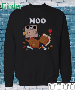Sweatshirt Turkey Moo Thanksgiving Shirt