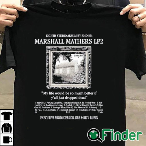 T shirt black Eighth Studio Album By Eminem Marshall Mathers Lp2 T Shirt