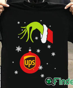 T shirt black Grinch Hand holding Ornament Walgreens Snowflake Christmas Sweater