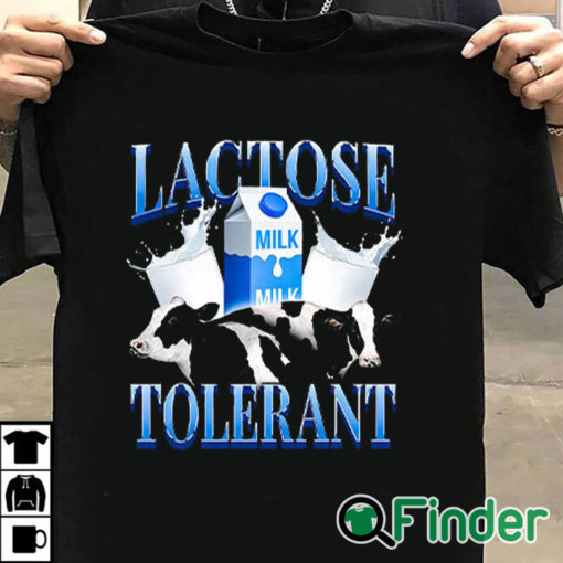 T shirt black Lactose Tolerant Shirt