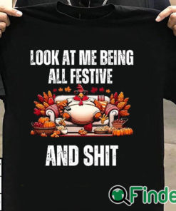 T shirt black Look at me being all festive and shit Christmas sweater