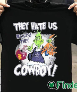 T shirt black They Hate Us Because They Ain't Us Cowboys Grinch Shirt