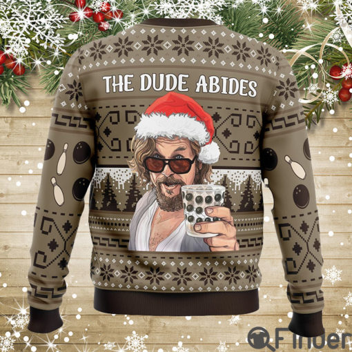 The Dude Abides The Big Lebowski Ugly Christmas Sweaters