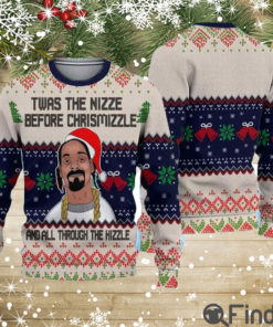 Twas The Nizzle Before Chrismizzle Snoop Dogg Ugly Christmas Sweater