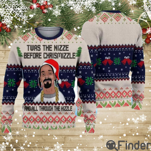 Twas The Nizzle Before Chrismizzle Snoop Dogg Ugly Christmas Sweater