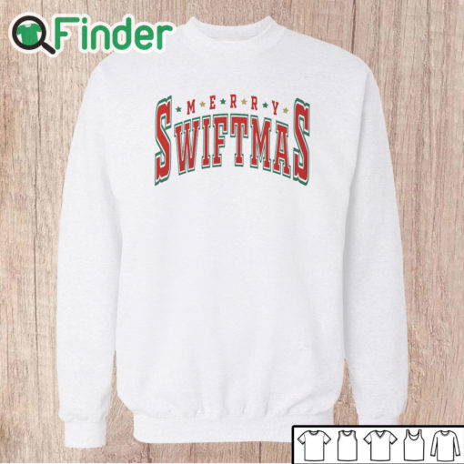 Unisex Sweatshirt Merry Swiftmas Shirt, Swiftie Christmas Tee Tops Crewneck Sweatshirt