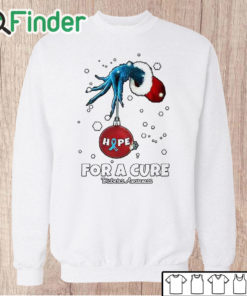 Unisex Sweatshirt Women's Christmas Hope For A Cure Diabetes Awareness Print Shirt