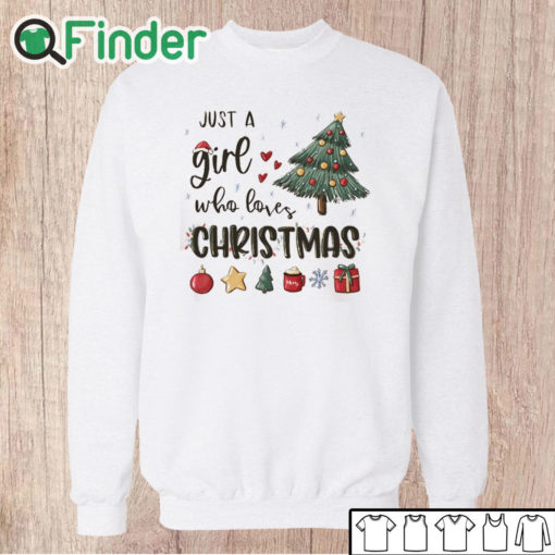 Unisex Sweatshirt Women's Just A Girl Who Loves Christmas Lantern Print Sweatshirt
